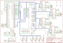 Schematic of the EB675001DIP quad serial port application note project
