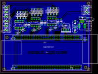 Board view of the three chanel PWM driver for the EB675001DIP