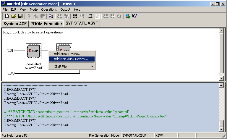 Adding the system CPLD to the JTAG chain