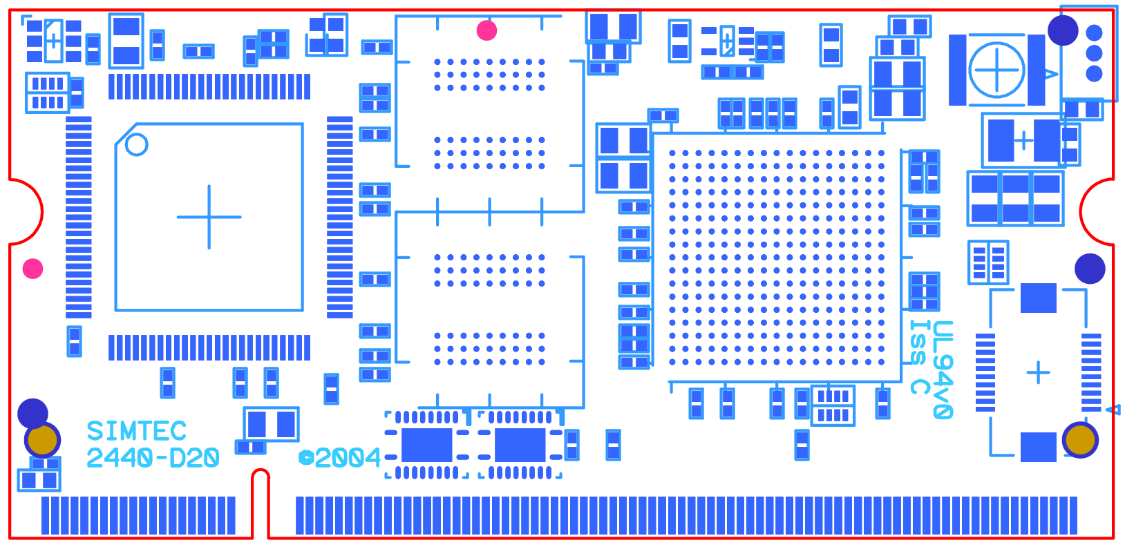 EB675001DIP board layout top side