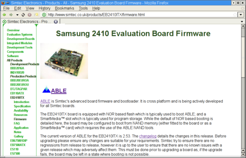 EB2410ITX firmware page