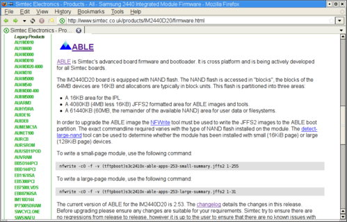 IM2440D20 firmware page