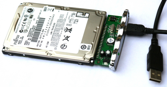 USB connected 2.5inch hard drive